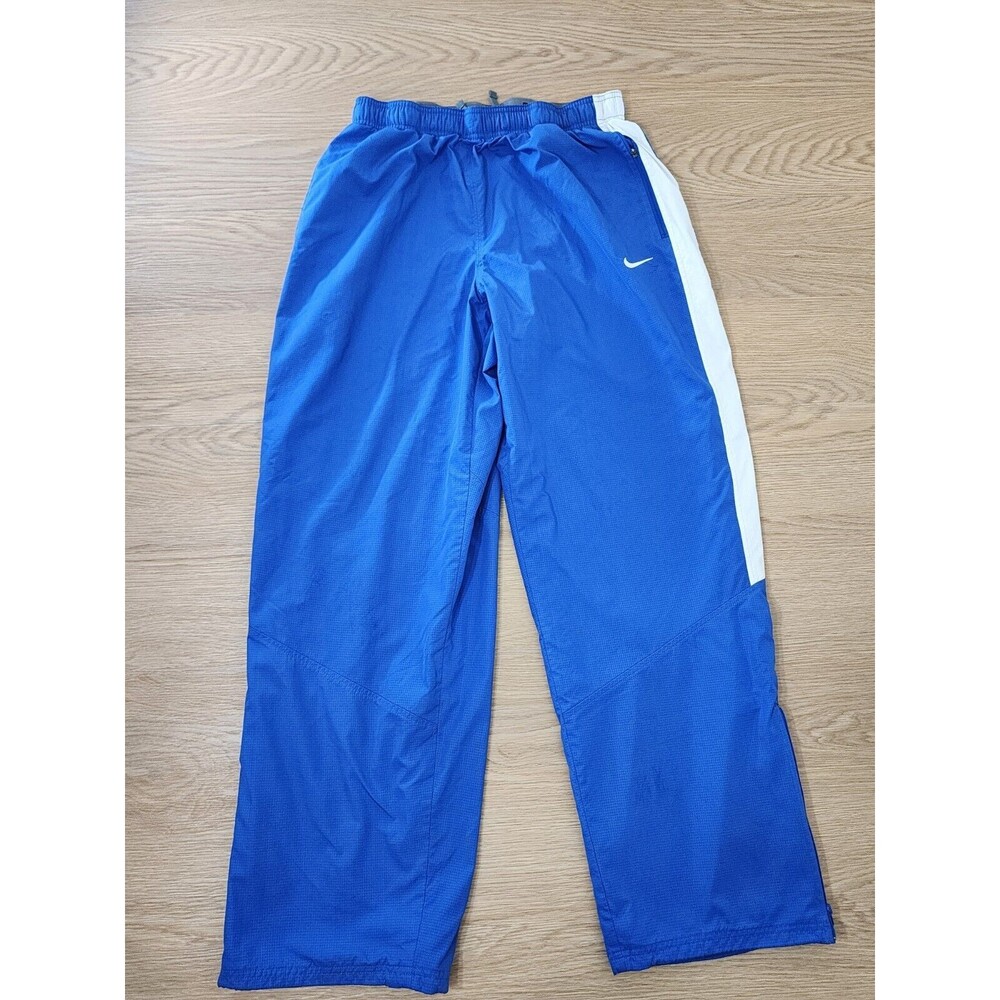 Nike Pants Mens XL Blue Track Windbreaker Y2K Storm Fit Activewear Pants Check - Picture 13 of 13
